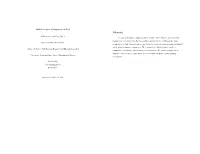 Abstract an Interactive Qualifying Project the Goal of This Project, Sponsored by the Adolphe Merkle Institute, Was to Identify