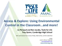 Access & Explore: Using Environmental Control in the Classroom…