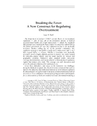 Breaking the Fever: a New Construct for Regulating Overtreatment