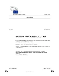 En En Motion for a Resolution