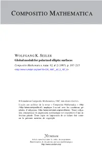 Global Moduli for Polarized Elliptic Surfaces Compositio Mathematica, Tome 62, No 2 (1987), P