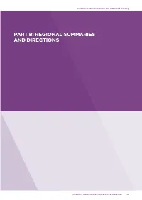 Part B: Regional Summaries and Directions
