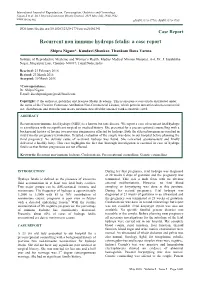 Recurrent Non Immune Hydrops Fetalis: a Case Report