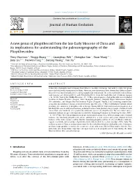 A New Genus of Pliopithecoid from the Late Early Miocene of China and Its Implications for Understanding the Paleozoogeography of the Pliopithecoidea