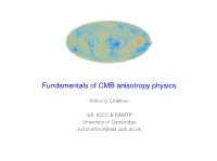 Fundamentals of CMB Anisotropy Physics