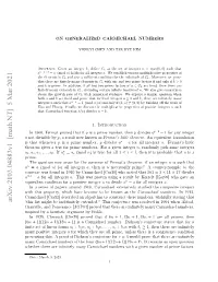 On Generalized Carmichael Numbers