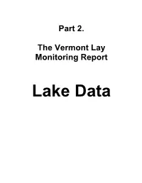 Part 2. the Vermont Lay Monitoring Report