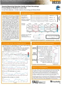 Towards Measuring Intonation Quality of Choir Recordings: a Case Study on Bruckner’S Locus Iste Christof Weiß, Sebastian J