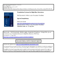 Foundation Systems for High-Rise Structures