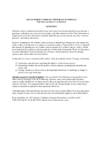 Materials for the 2013 Summer Candidacy Program