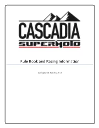 Rule Book and Racing Information