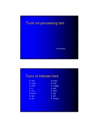 Text Processing Tools