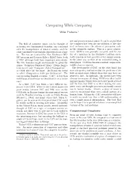 Computing While Composing