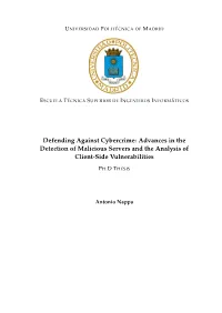 Defending Against Cybercrime: Advances in the Detection of Malicious Servers and the Analysis of Client-Side Vulnerabilities