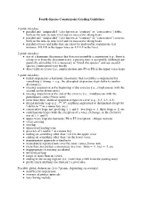Fourth-Species Counterpoint Grading Guidelines 3-Point Mistakes