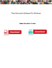 Free Document Software for Windows