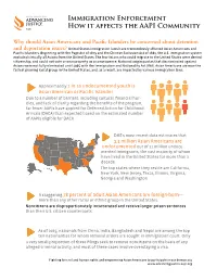 Immigration Enforcement How It Affects the AAPI Community