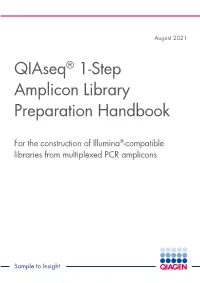 Qiaseq 1-Step Amplicon Library Preparation Handbook 08/2021