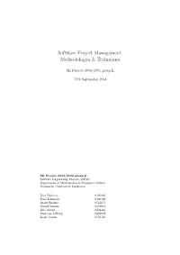 Software Project Management: Methodologies & Techniques