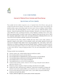 Special Issue on Power Quality