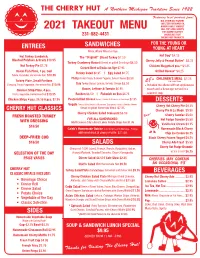 The Cherry Hut 2021 Takeout Menu