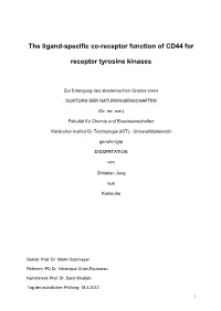 The Ligand-Specific Co-Receptor Function of CD44 for Receptor