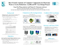 Ling Chia Wang (Student) and Masato R. Nakamura (Advisor) Background Objectives Comparison of PC Cooling Systems Summary Summer