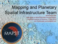 Mapping and Planetary Spatial Infrastructure Team