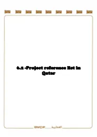 Project Reference List in Qatar LIST of PROJECTS SUPPLIED in QATAR