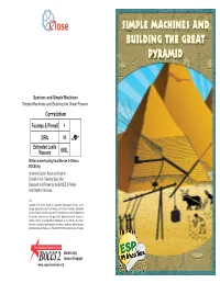 Simple Machines and Building the Great Pyramid B.Indd