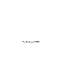 The Printing HOWTO