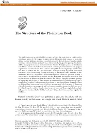 The Structure of the Plutarchan Book