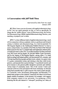A Conversation with Jeff Todd Titon