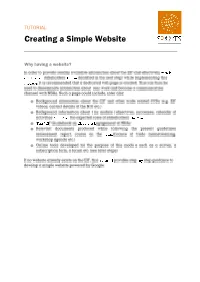 Creating a Simple Website