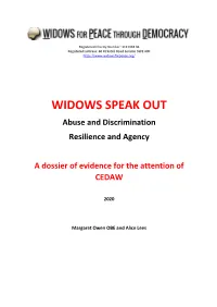 Dossier of Evidence for the Attention of CEDAW