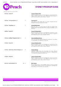 Sydney Program Guide