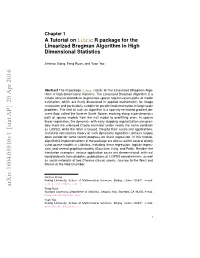 A Tutorial on Libra: R Package for the Linearized Bregman Algorithm in High Dimensional Statistics