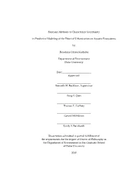 Bayesian Methods to Characterize Uncertainty in Predictive Modeling of the Effect of Urbanization on Aquatic Ecosystems