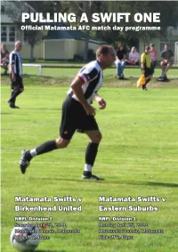 PULLING a SWIFT ONE Ofﬁ Cial Matamata AFC Match Day Programme