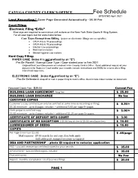 Schedule of Fees (PDF)