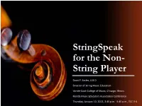 Stringspeak for the Non-String Player