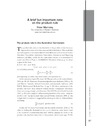 A Brief but Important Note on the Product Rule