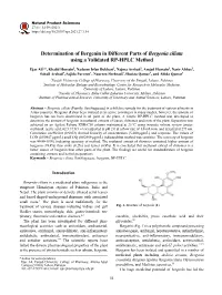 Determination of Bergenin in Different Parts of Bergenia Ciliata Using a Validated RP-HPLC Method