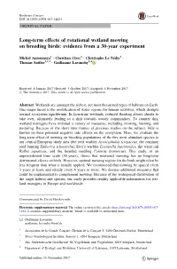Long-Term Effects of Rotational Wetland Mowing on Breeding Birds: Evidence from a 30-Year Experiment