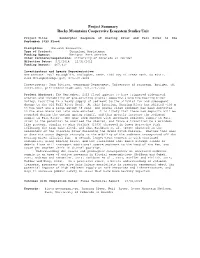 Project Summary Rocky Mountains Cooperative Ecosystem Studies Unit