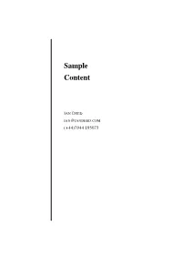 Sample Content