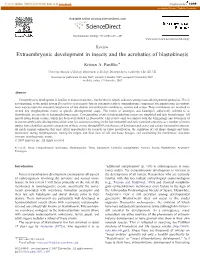 Extraembryonic Development in Insects and the Acrobatics of Blastokinesis ⁎ Kristen A