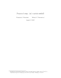 Numerical Range: (In) a Matrix Nutshell