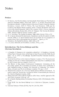 Preface Introduction: the Seven Bishops and the Glorious Revolution