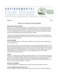 WD DWGB-3-9 Nitrate and Nitrite in Drinking Water